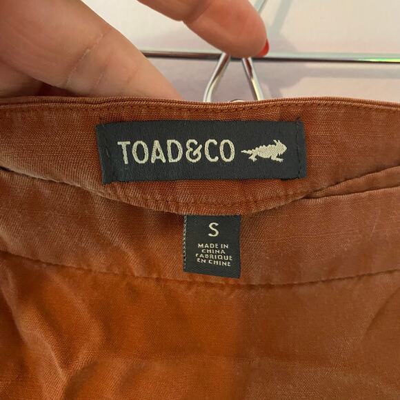 Toad & Co Women's size Small Brown Mini Wrap Skirt Tencel Lightweight Casual - Picture 2 of 9